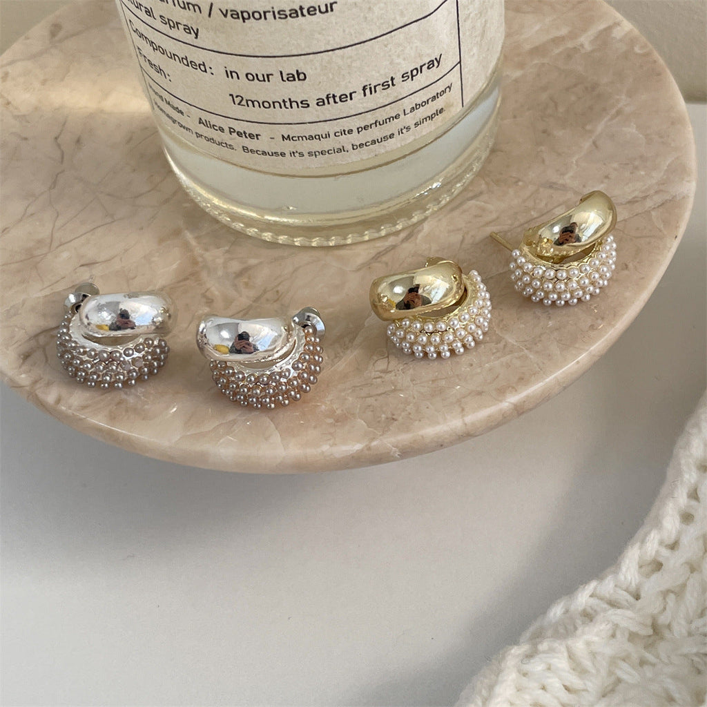 French Vintage Pearl Earrings