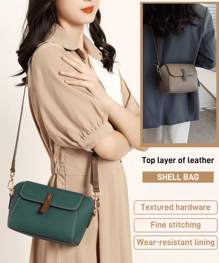 Lightweight Soft Leather Trendy Crossbody Bag