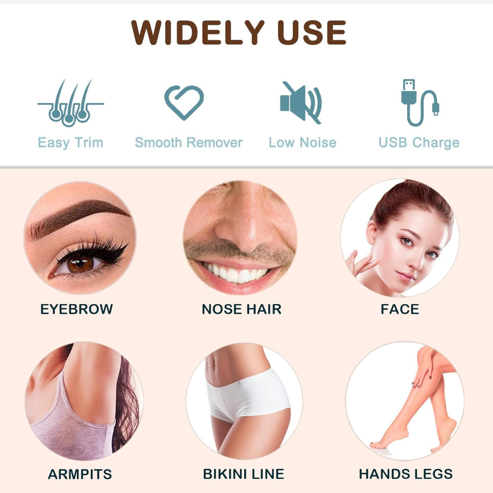 Facial Hair Remover Electric Eyebrow Trimmer Travel Shaver