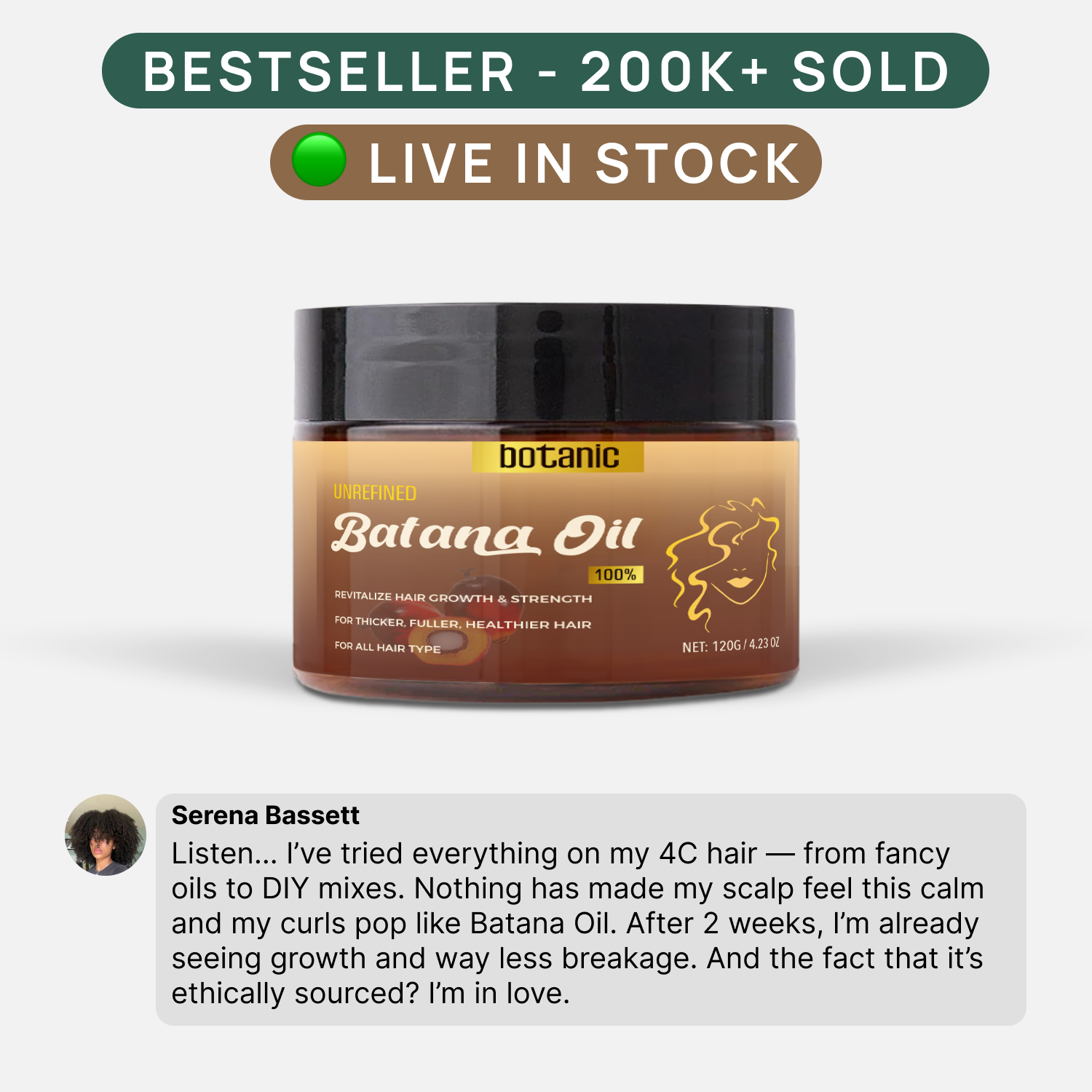 Batana Natural Hair Growth Oil