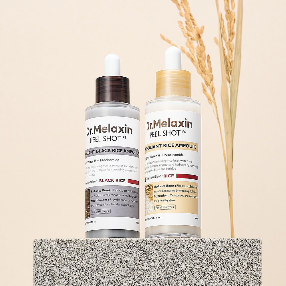 Hydrating Rice Exfoliator with AHA & BHA – Gentle Black & White Rice Facial Scrub for Smooth, Radiant Skin