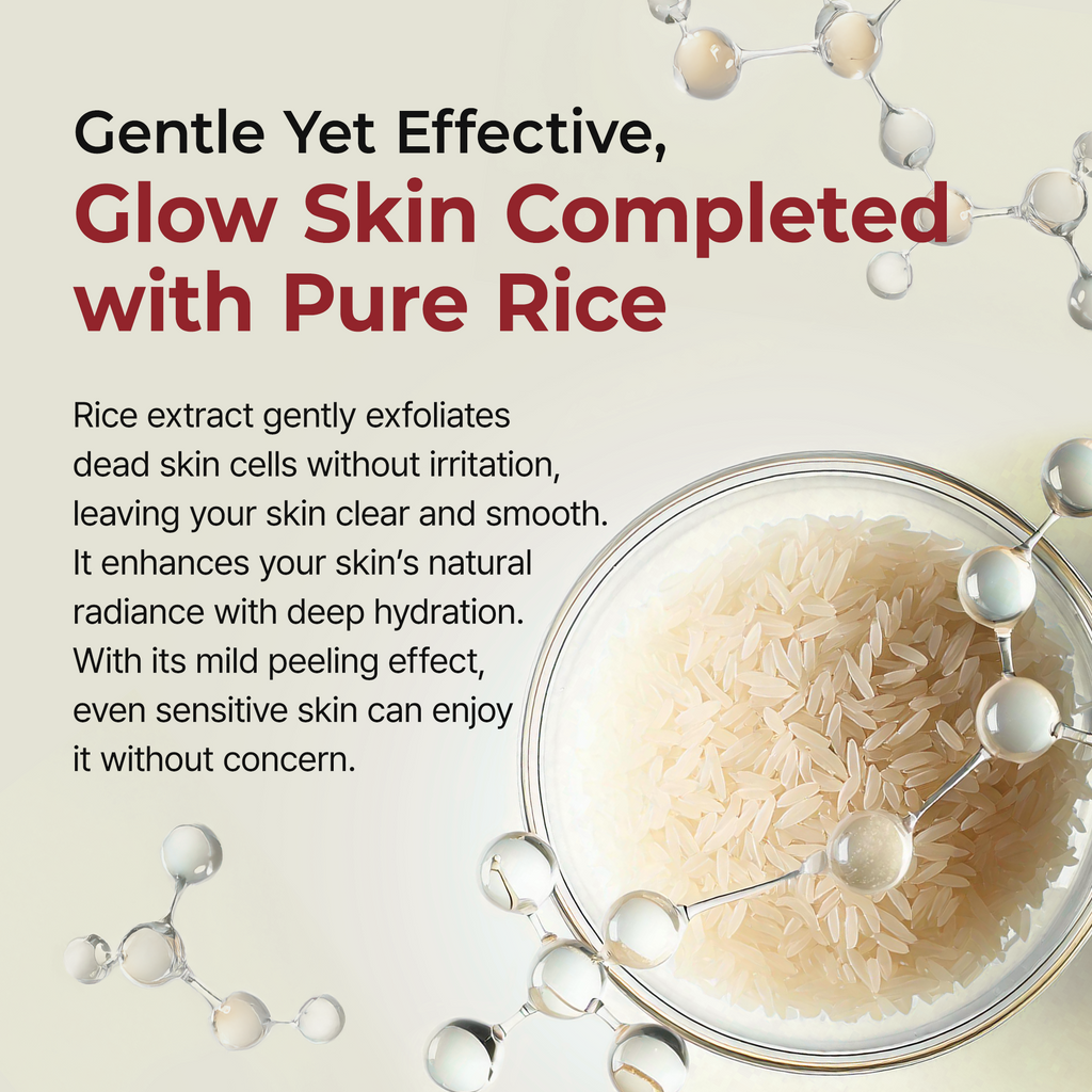 Rice Water Infused Gentle Exfoliating Ampoule – Sensitive Skin Safe Face & Body Polish