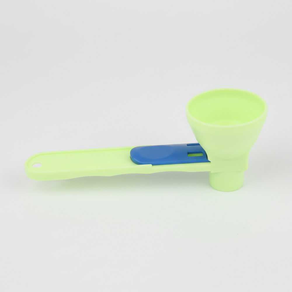 Powder Scoop Funnel Sliding Plastic Measuring Tool
