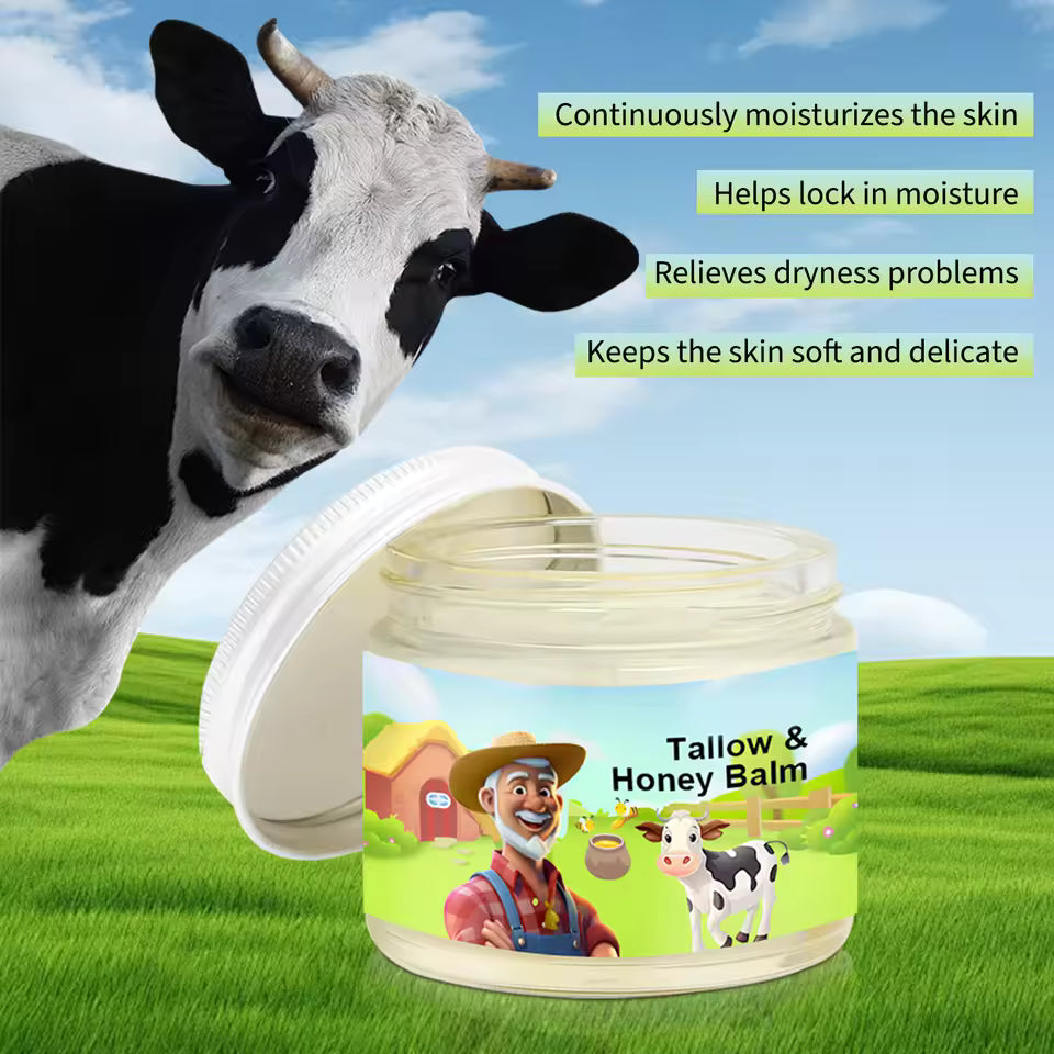 Tallow Honey Balm – All-Natural Moisturizer for Babies, Kids & Adults | Family-Safe Skin Balm