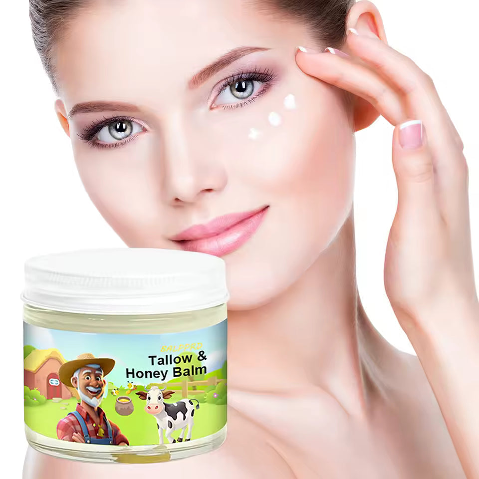 Tallow Honey Balm – Moisturizer for Dry & Sensitive Skin with Grass-Fed Tallow & Raw Honey