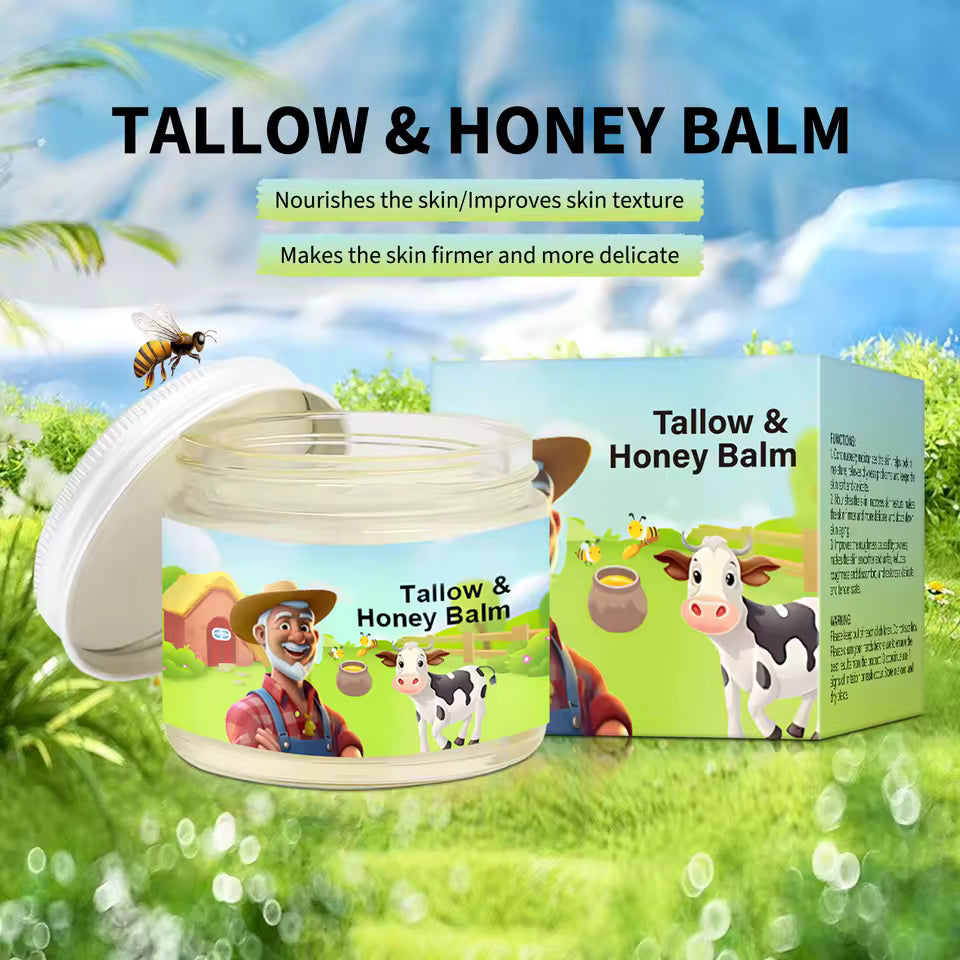 Tallow Honey Balm – All-Natural Moisturizer for Babies, Kids & Adults | Family-Safe Skin Balm