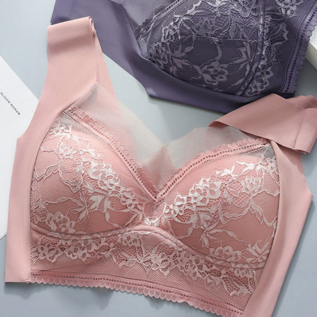 Women's Sports Lace Bralette Wireless Supportive Bra