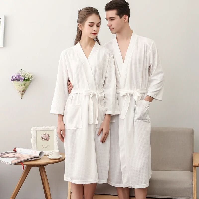 CottonWave – Unisex Waffle Bathrobe Made of Polyester