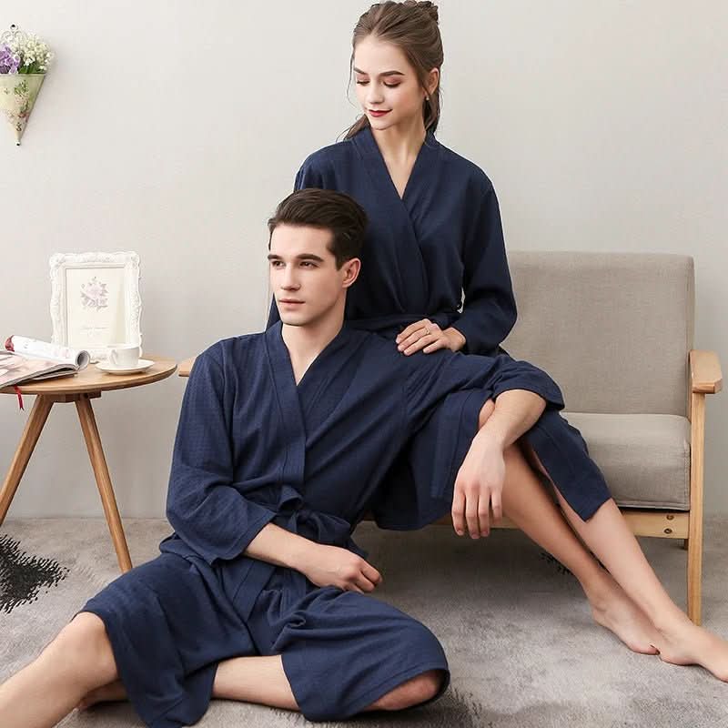 CottonWave – Unisex Waffle Bathrobe Made of Polyester