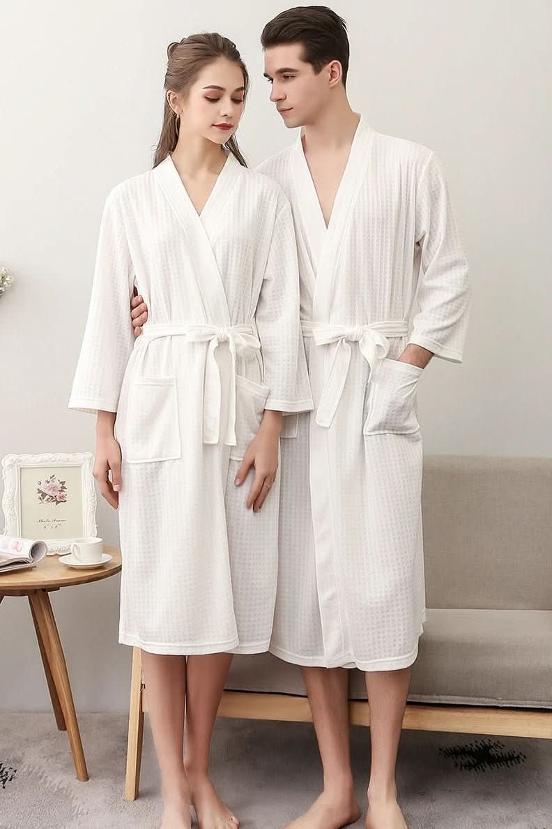 CottonWave – Unisex Waffle Bathrobe Made of Polyester