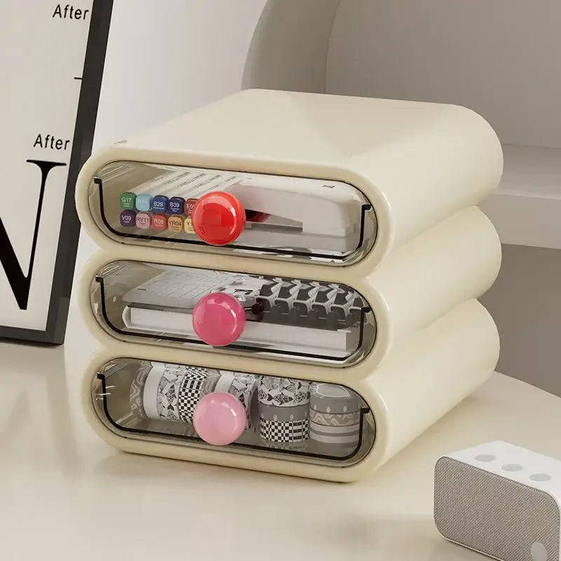 Removable Drawer Cosmetics Storage Cabinet