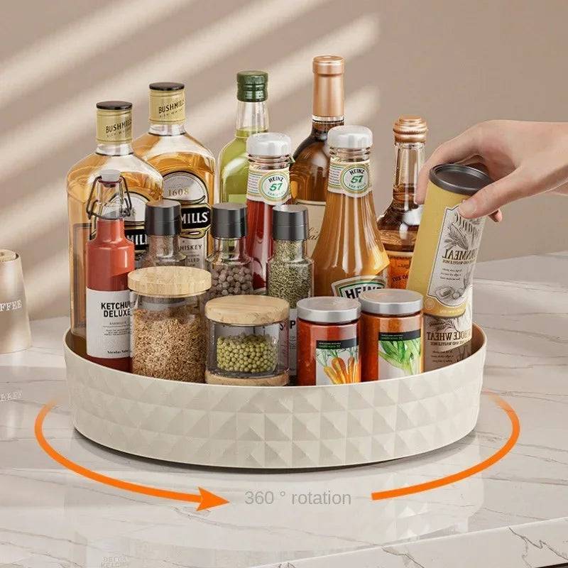 360 Rotating Seasoning Storage Rack - Multifunctional Kitchen Organiser Tray
