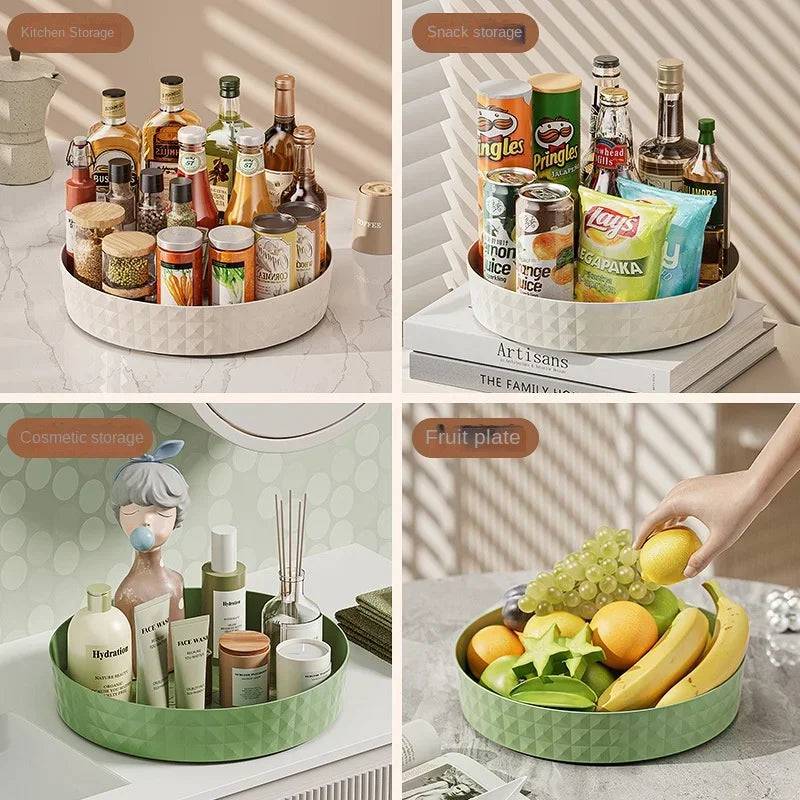 360 Rotating Seasoning Storage Rack - Multifunctional Kitchen Organiser Tray