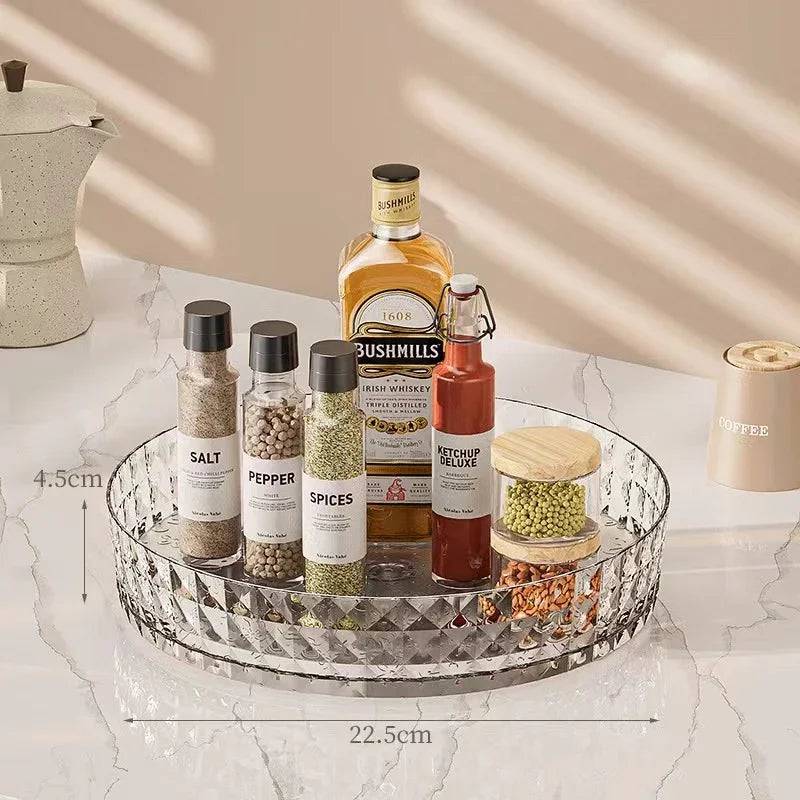 360 Rotating Seasoning Storage Rack - Multifunctional Kitchen Organiser Tray