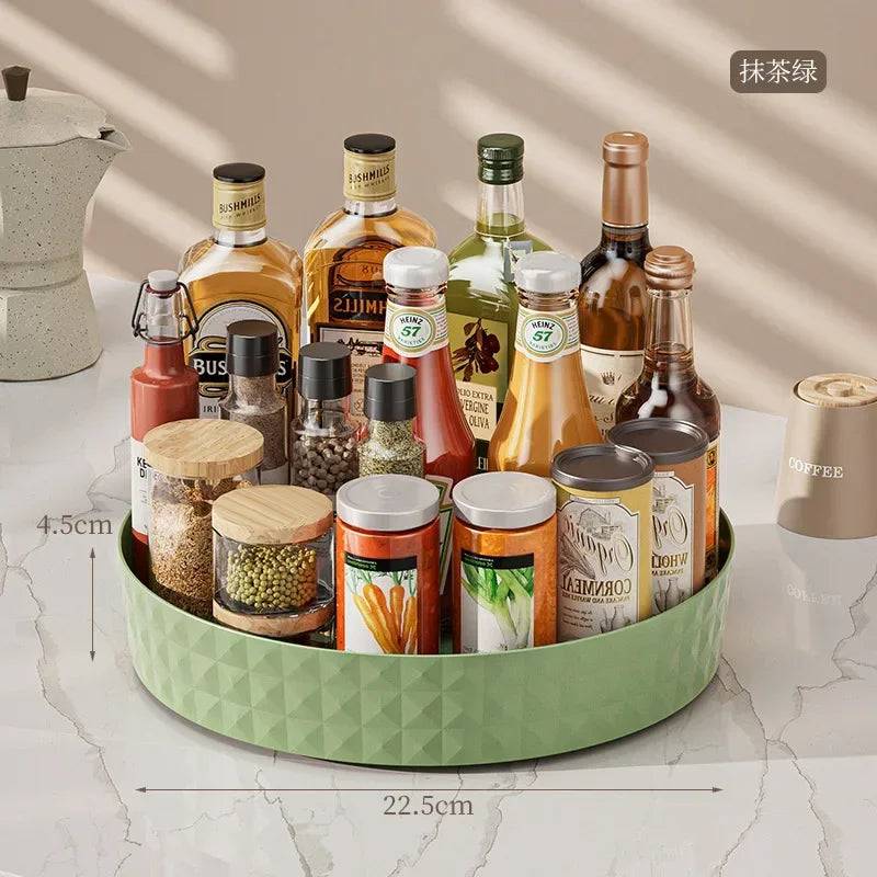 360 Rotating Seasoning Storage Rack - Multifunctional Kitchen Organiser Tray