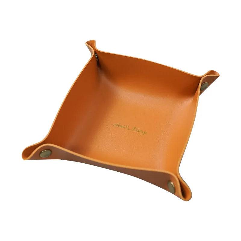 Nordic Leather Storage Tray - Stylish Desk and Home Organiser